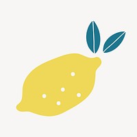 Lemon logo food icon flat design illustration