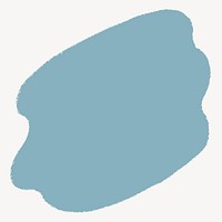 Abstract blue badge, blob shape design