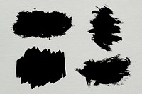 Black scribble brush banner graphic element collection