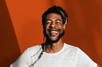 Happy African-American man smiling portrait