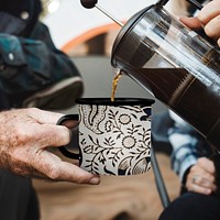 Coffee mug mockup, editable design 