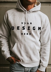 Men&rsquo;s apparel hoodie mockup psd