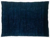 woman's skirt length, cotton, indigo dye, African XXc stored in box; dims 60-1/4 x 44-1/2';stored with 85.125.4,6,8,11 Name of Cloth: Alalenou or the person who wore this first. Design by Aisseta Napo, a dyer. Can be worn by any woman. Original from the Minneapolis Institute of Art.