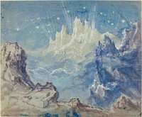 Fantastic Mountainous Landscape with a Starry Sky by Robert Caney (1847–1911). Original from The National Gallery of Art.