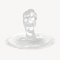 Water drop collage element psd