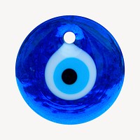 Evil eye amulet, isolated object image psd