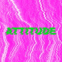 ATTITUDE blurred word typography on pink background