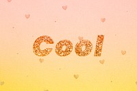 Cool gold glitter word font