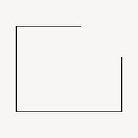 Minimal frame, black square design