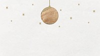 Christmas desktop wallpaper, aesthetic gold ball design