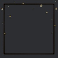 New Year background, gold frame with sparkle snow design