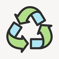 Recycle symbol, green design vector