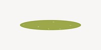 Grass collage element, cute doodle vector