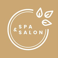 Spa salon logo template, modern business design psd