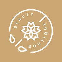 Beauty boutique logo template, modern design vector