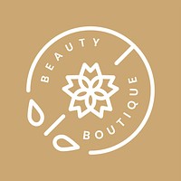 Beauty boutique logo template, modern business design psd