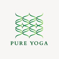 Yoga center logo template, gradient design vector