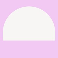 Pink semicircle  frame, geometric shape vector