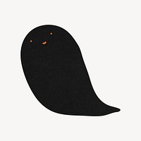 Halloween ghost sticker, cartoon doodle vector