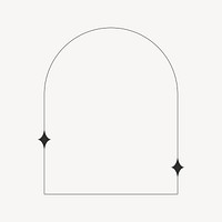 Aesthetic arch shape, frame, line art design vector