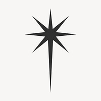 Black starburst, aesthetic shape graphic vector
