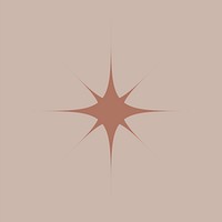 Brown starburst, minimal aesthetic shape psd