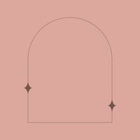 Aesthetic arch shape, frame, line art design psd
