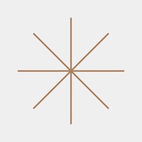 Brown starburst shape, minimal design psd