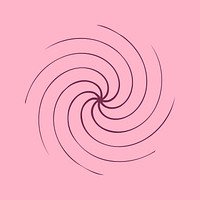 Purple spiral circle, abstract shape vector