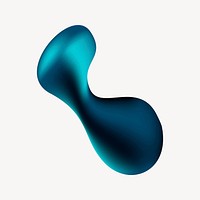 Gradient blob shape, blue vector