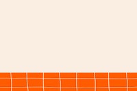 Pastel orange background, grid border design