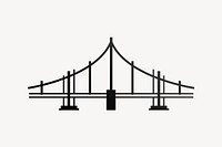 Bridge silhouette icon design element vector