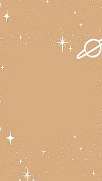 Celestial beige mobile wallpaper vector