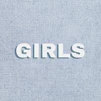 Girls text pastel fabric texture