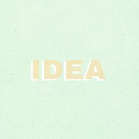 Idea word pastel textured font typography