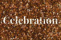 Celebration glittery typography text word