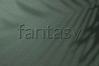 Word fantasy embossed letter typography design