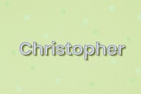 Polka dot Christopher name typography