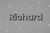 Richard name polka dot lettering font typography