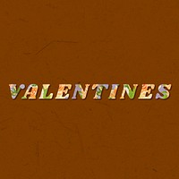 Colorful Valentines text vintage font