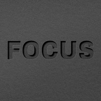 Focus word paper cut font typography