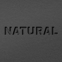 Natural paper cut font typography