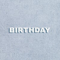Birthday text pastel fabric texture