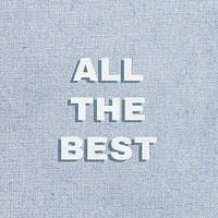 All the best lettering pastel textured font typography