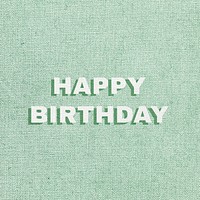 Happy birthday text pastel shadow font