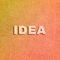 Idea word textured font typography