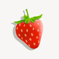 Strawberry collage element psd. Free public domain CC0 image.