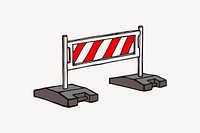 Barrier fence clipart, illustration psd. Free public domain CC0 image.