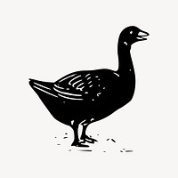 Goose clipart, illustration vector. Free public domain CC0 image.