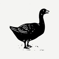 Goose clipart, illustration psd. Free public domain CC0 image.